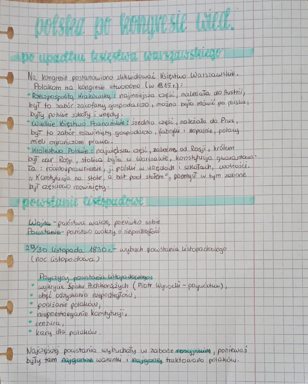 # polska po kongresie wied.

po upadium księstwa warszawskiego

Na kongresie postanowiono zlikwidować księstwo Warszawskie.
Polakom na kongr