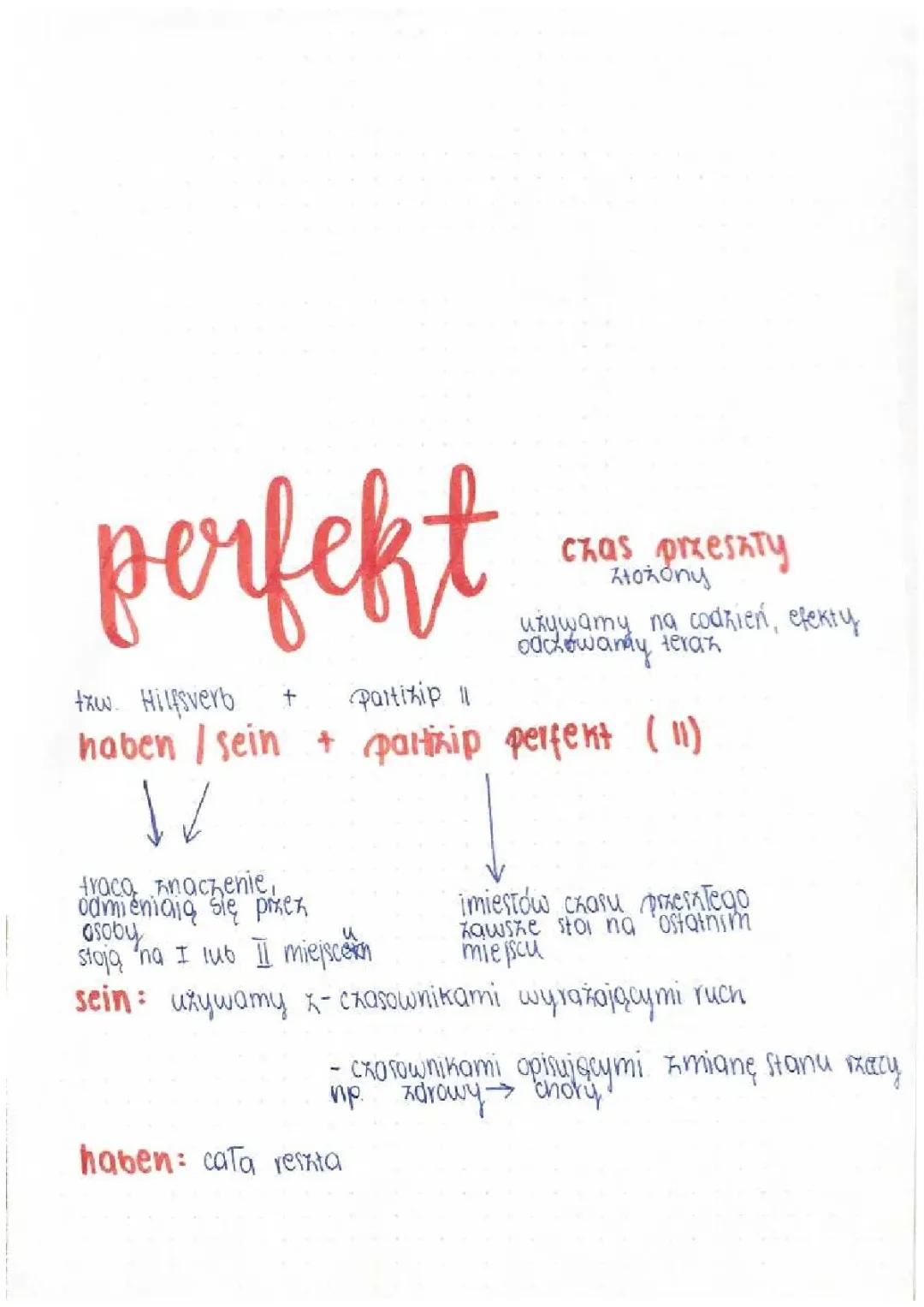 Czas przeszły Partizip Perfekt w języku niemieckim