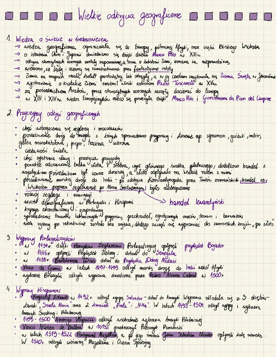 Wielkie Odkrycia Geograficzne: Ważne Wydarzenia i Fakty