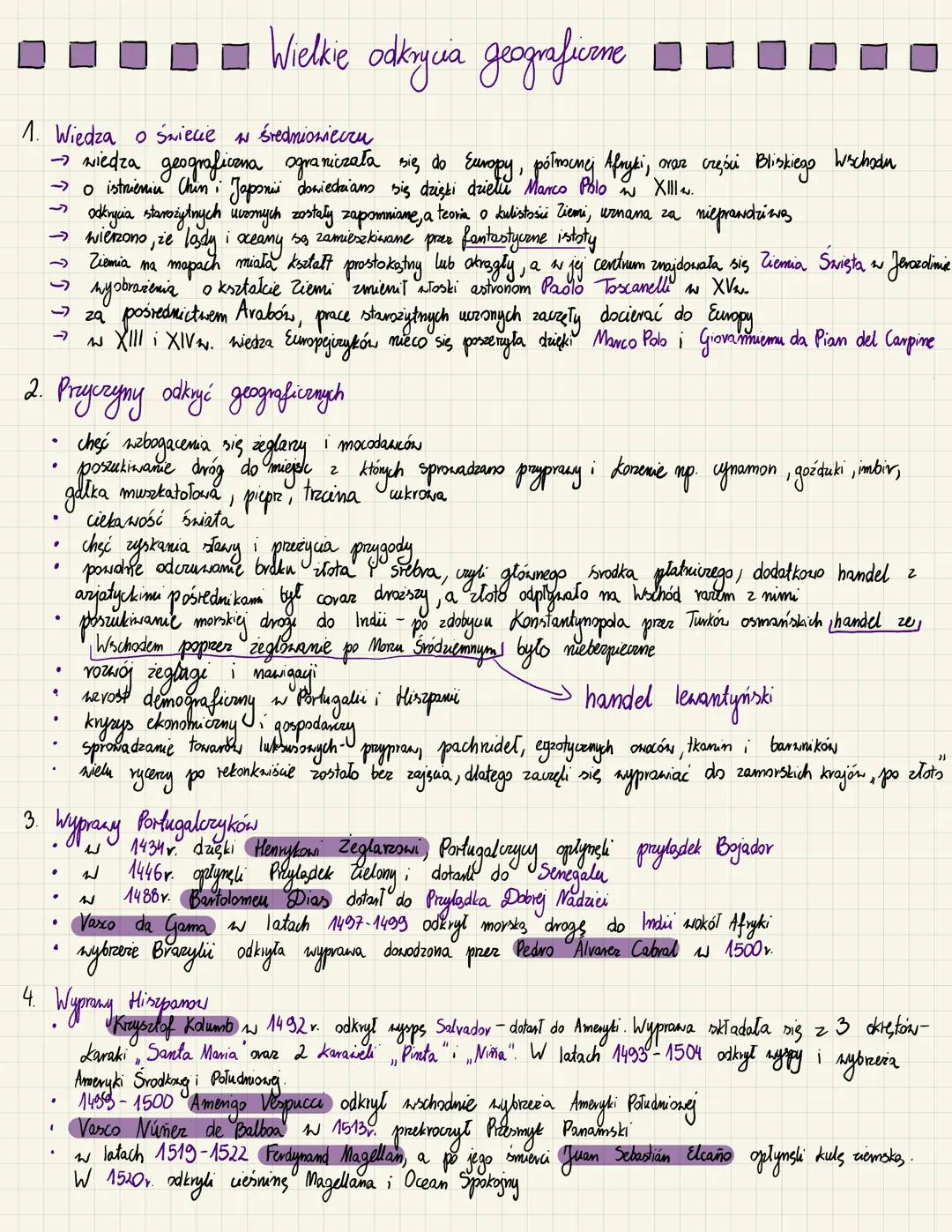 Wielkie odkrycia geograficame
7 Amerigo Vespucci - dlaczego Ameryka a nie Kolumbia?
W przeciwieństwie
do Kolumba wierzył, że odkryły lad to 