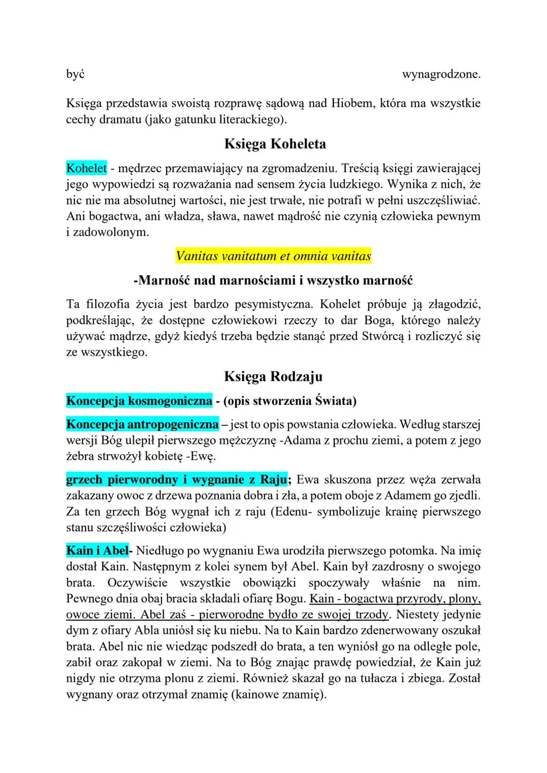 Biblia
Inaczej Pismo Święte Starego i Nowego Testamentu, to zbiór ksiąg religijnych
judaizmu i chrześcijaństwa.
Tłumaczenia Biblii:
Septuagi