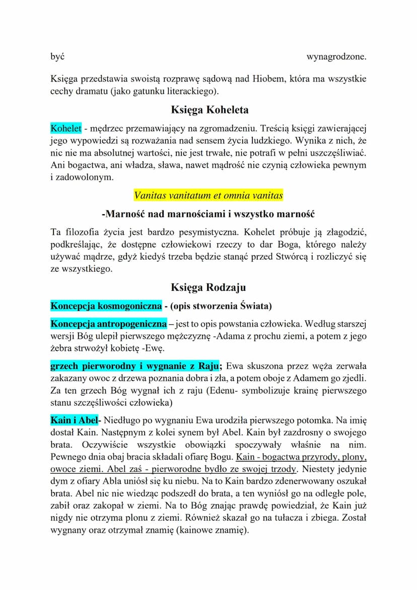 Biblia
Inaczej Pismo Święte Starego i Nowego Testamentu, to zbiór ksiąg religijnych
judaizmu i chrześcijaństwa.
Tłumaczenia Biblii:
Septuagi