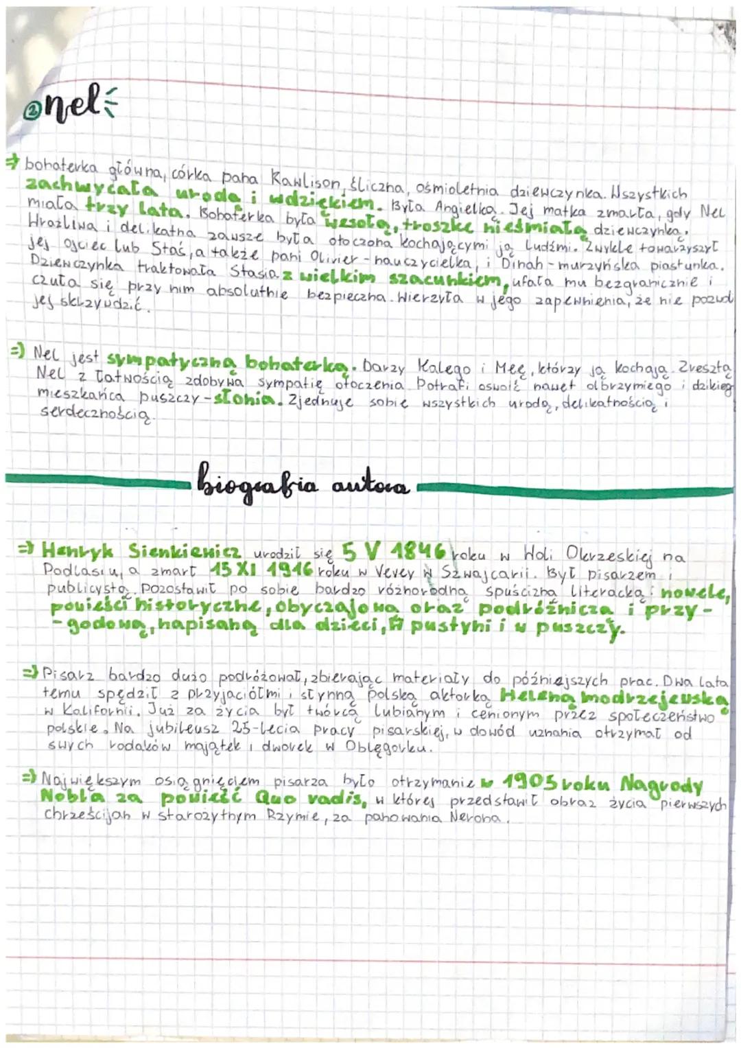 W forestyni i w pozзаду

lektura
główni bohaterowie

→Stas Tarkowski

↳ 14 Lat, wesoły, towarzyski, Odziedziczył po ojcu odwagę, zaradhość. 