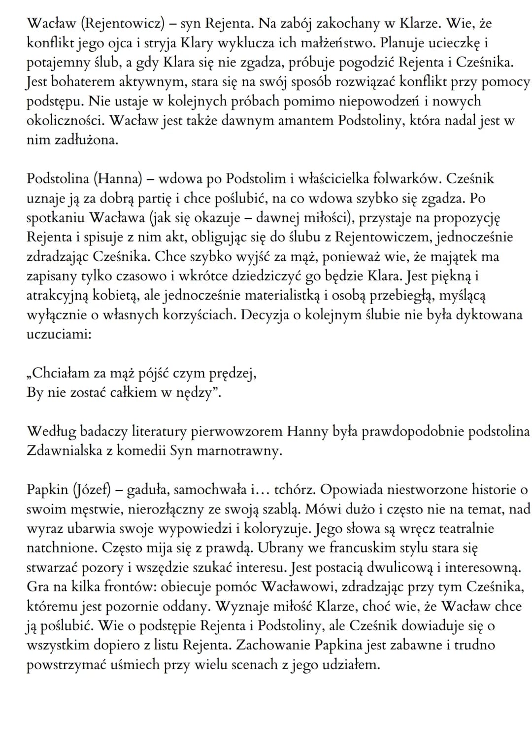 ZEMSTA
Gatunek
Gatunek: komedia - jeden z gatunków dramatu, stanowiący
przeciwieństwo do tragedii. Komedią rządzi radosny temat, dynamiczna

