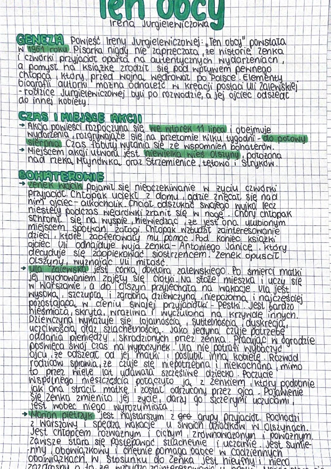 en oocl
Jocy
Irena Jurgielewiczowa
GENEZA Powiesc Ireny Jurgielewiczowej: Ten obcy" ponstata
W 1961 roku. Pisarka nigdy nie zaprzeczała, że 