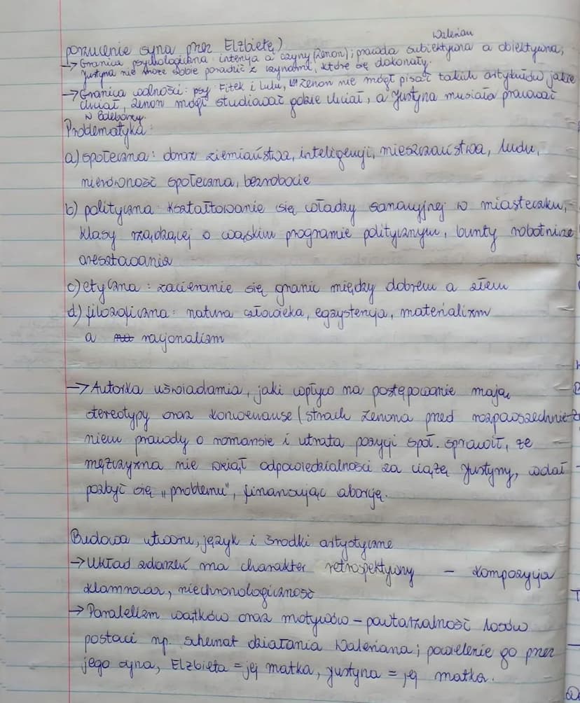 Temat: Granica "
11
Lekije
20i Nałkowskie
→→ Powieść psychologiczna
→ Człowiek dla Kariery jest w stanie zrobić
= 420howienie
wszystko
-> In