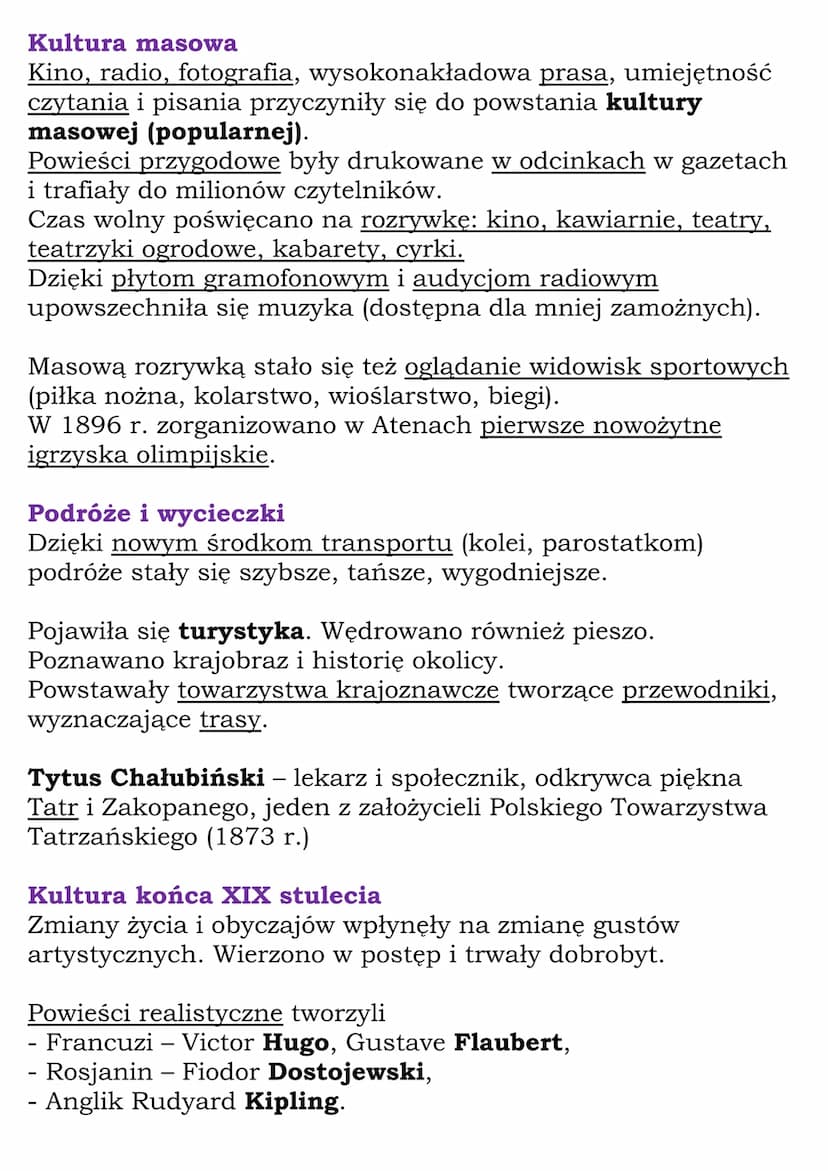 Narodziny kultury
masowej.
Przemiany obyczajowe
klasa 7, WSiP
Belle époque – Piękna epoka – czas pokoju, rozwoju
gospodarczego i wzrostu zam