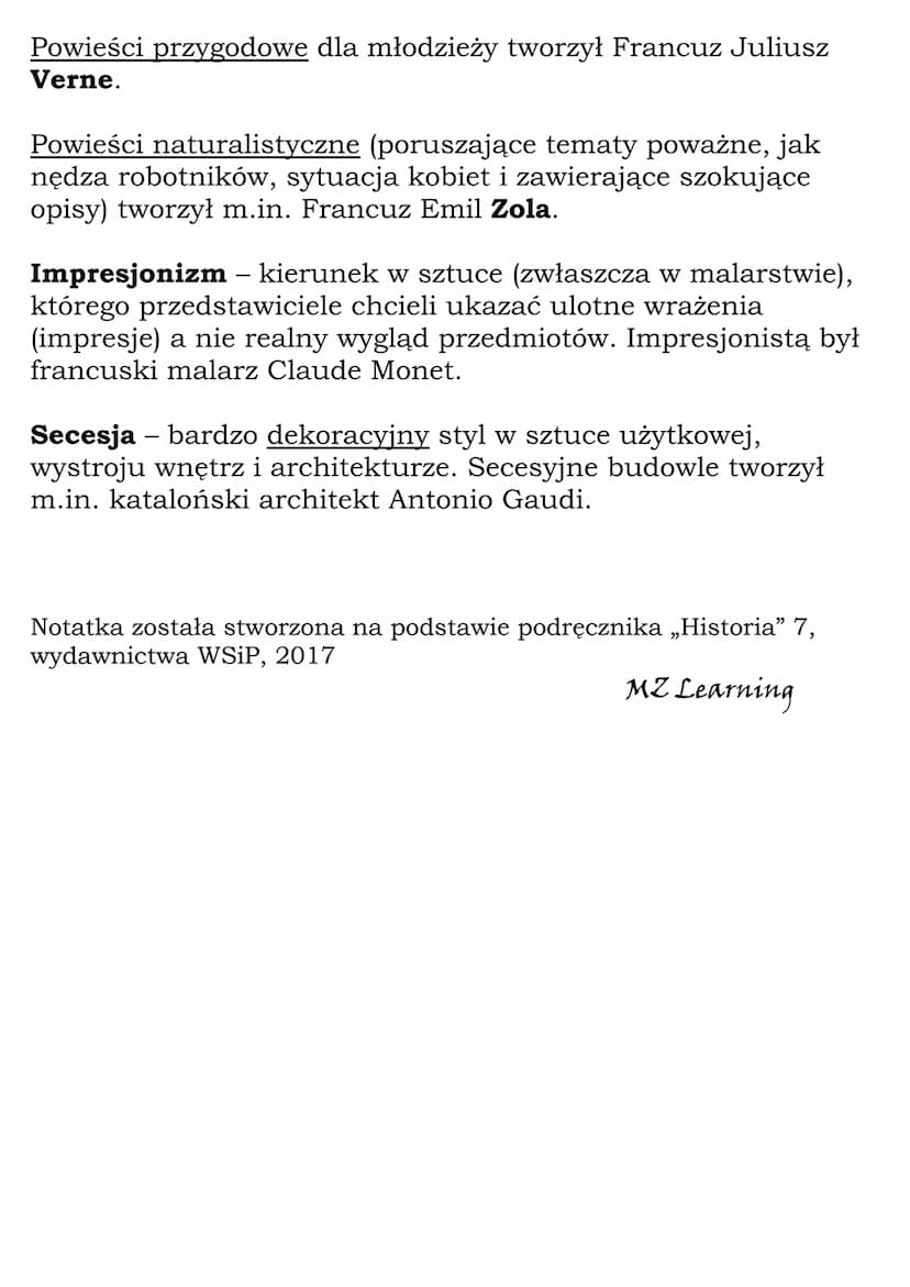 Narodziny kultury
masowej.
Przemiany obyczajowe
klasa 7, WSiP
Belle époque – Piękna epoka – czas pokoju, rozwoju
gospodarczego i wzrostu zam