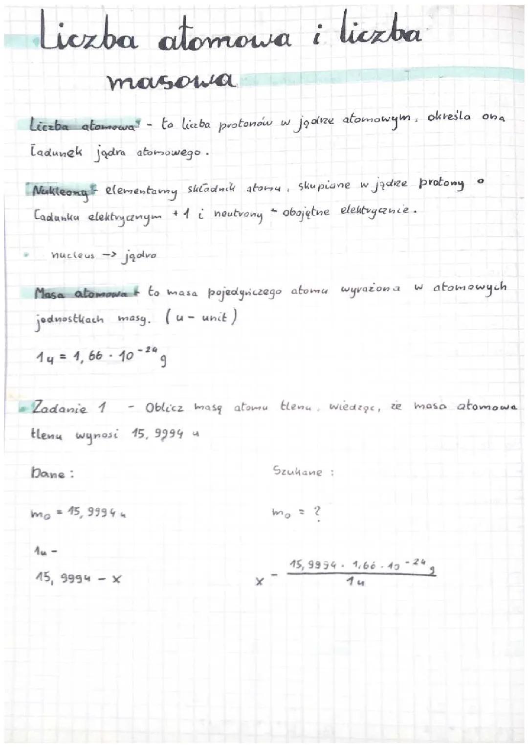 Liczba Atomowa i Masa Atomowa - Wyjaśnienie