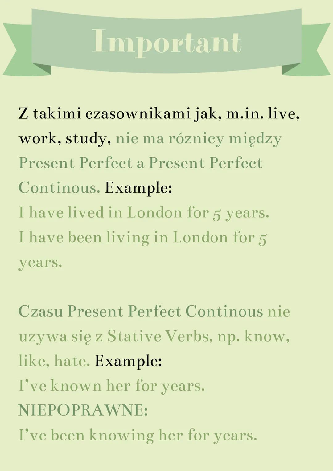 Present Perfect
BUDOWA
positive:
S + have/has + V (past participle)
negative:
S + haven't/hasn't + V (past particple)
question:
Have/Has + S