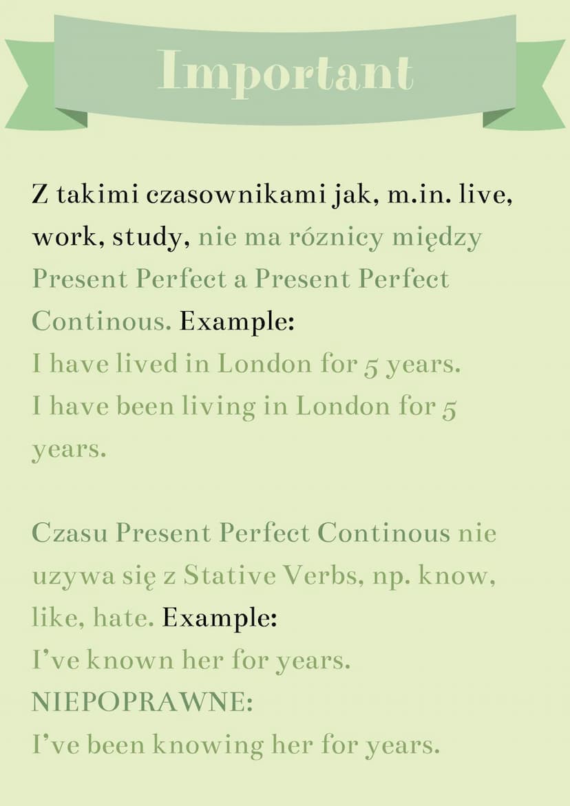 Present Perfect
BUDOWA
positive:
S + have/has + V (past participle)
negative:
S + haven't/hasn't + V (past particple)
question:
Have/Has + S