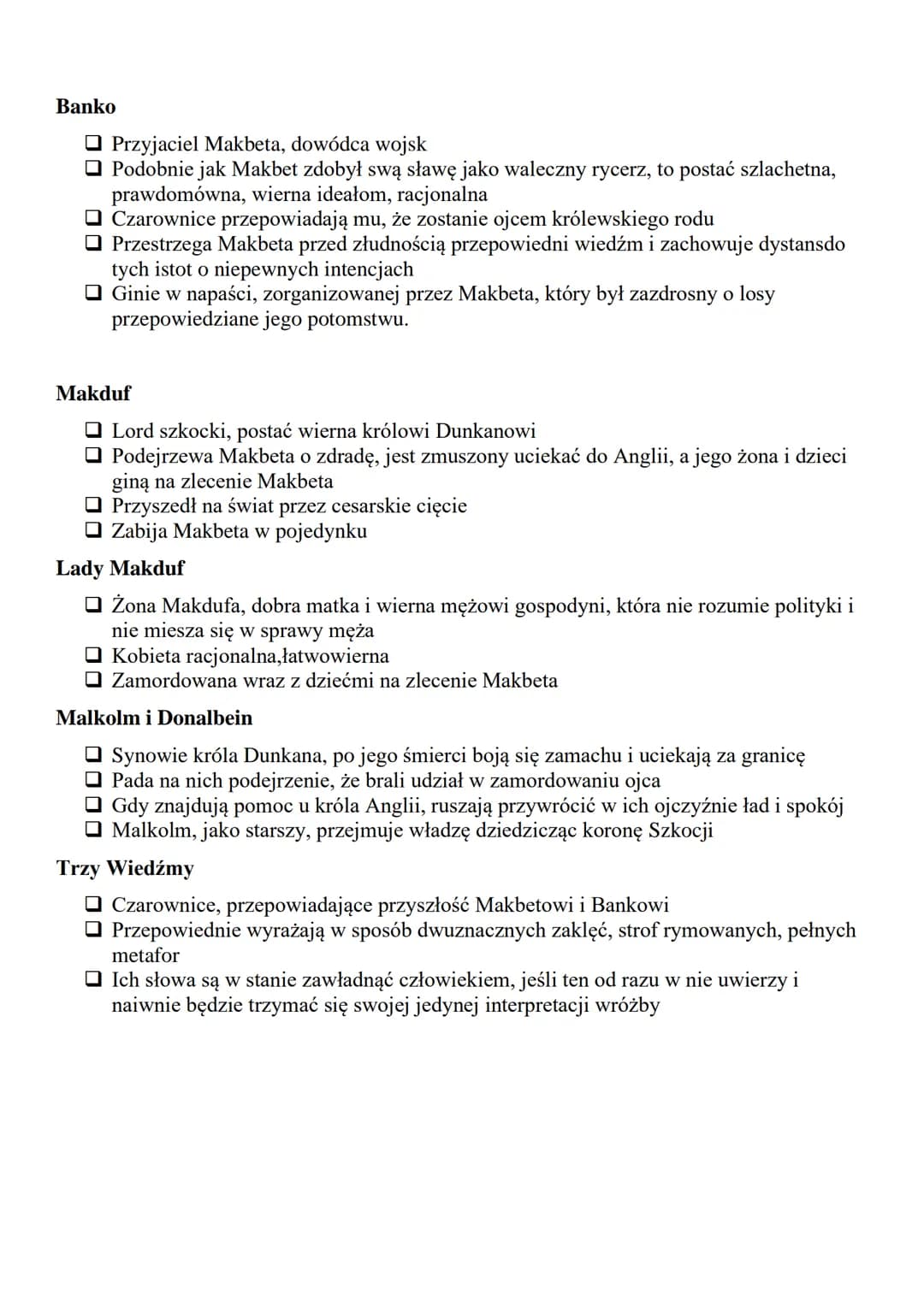 MAKBET
Wiliam Shakespeare
CZAS I MIEJSCE AKCJI:
Akcja rozgrywa się w Szkocji i Anglii, a także na wrzosowiskach, polu bitwy i obozie
wojskow
