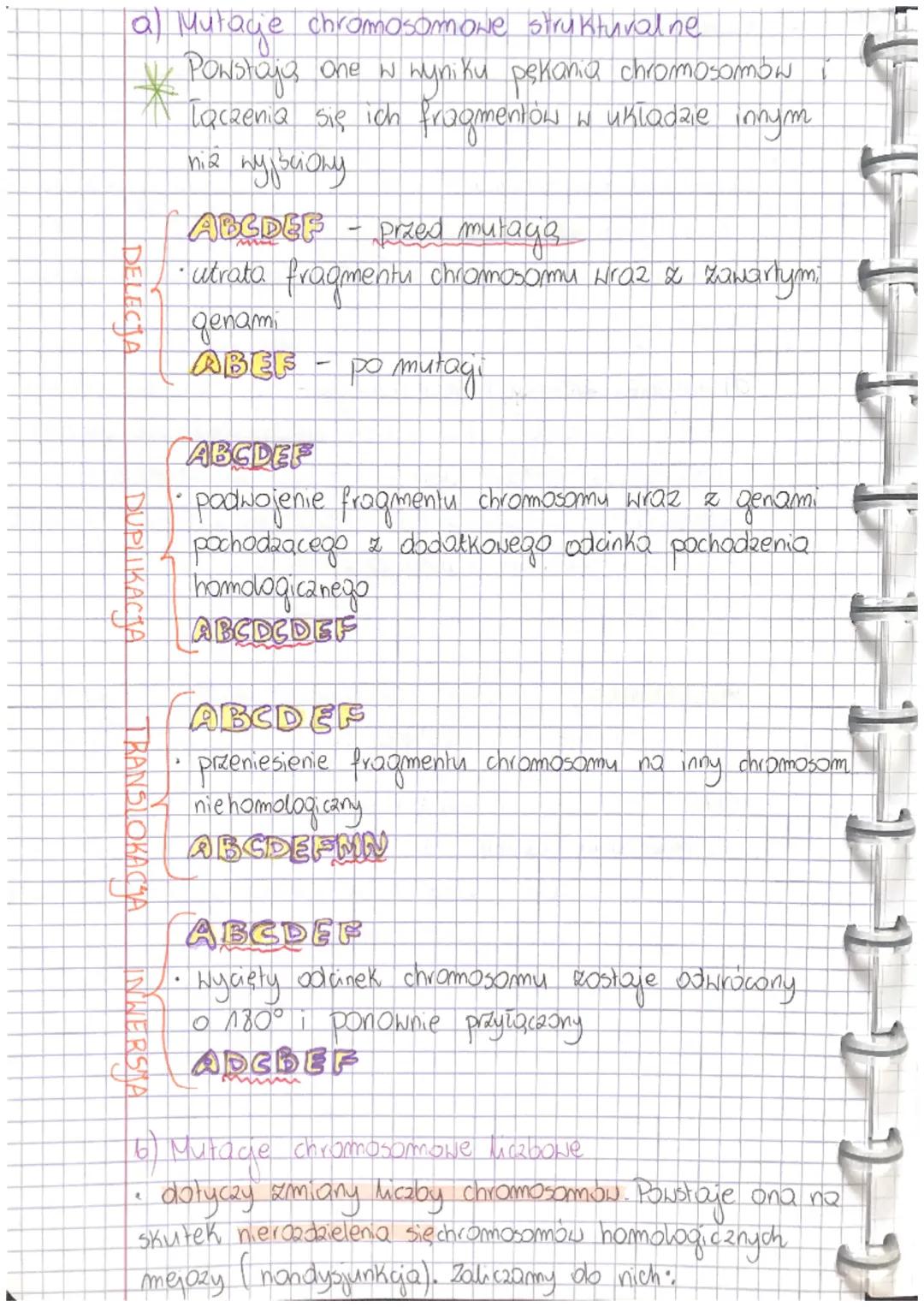 LEKCIA

Temat:MUTACYE

MUTACJA

• nagie, traale zmiany w materiale genetycznym

• większośc mutagi jest nekomustna provada do chorob
genetyc