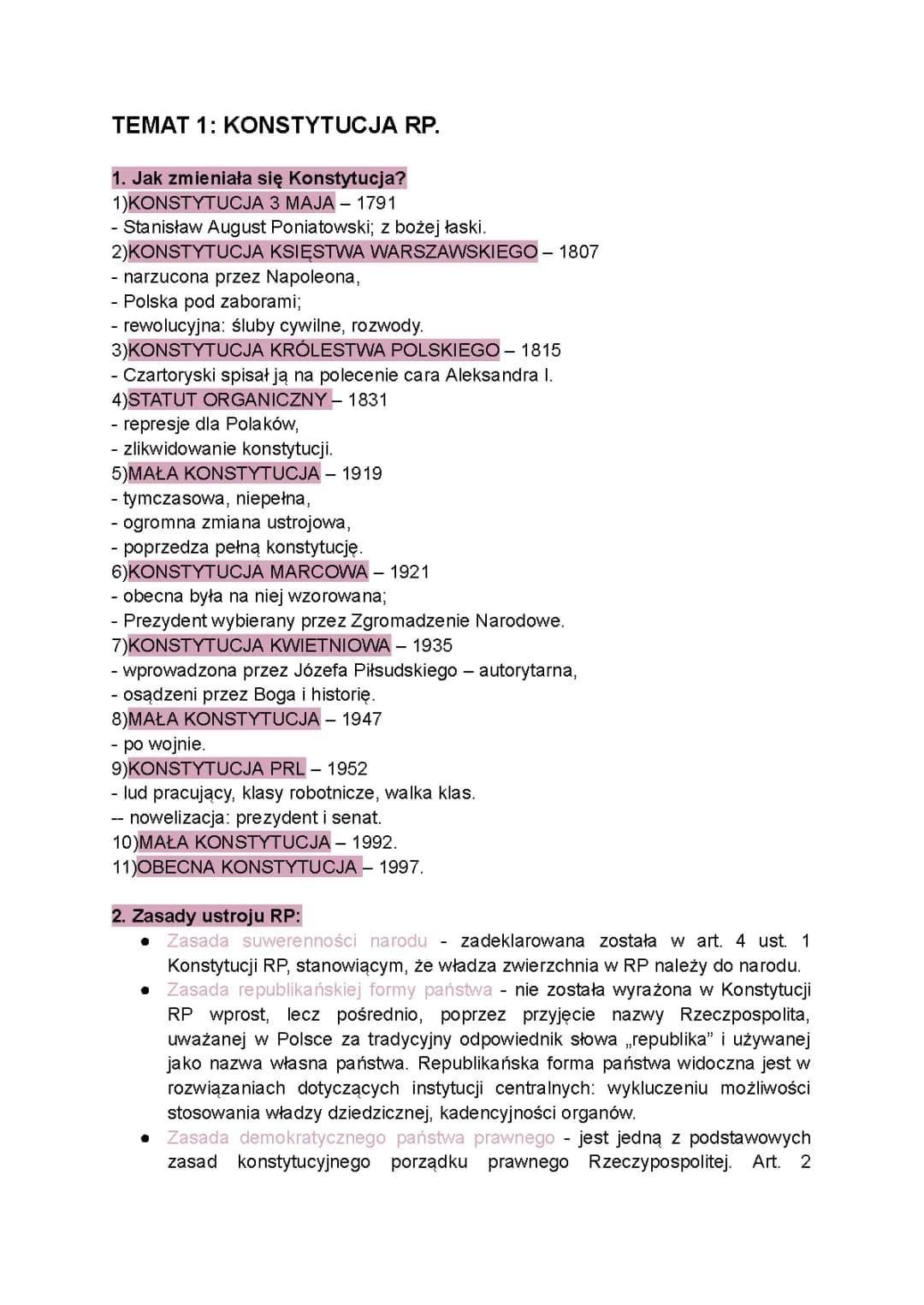 USTRÓJ RZECZPOSPOLITEJ - NOWA ERA