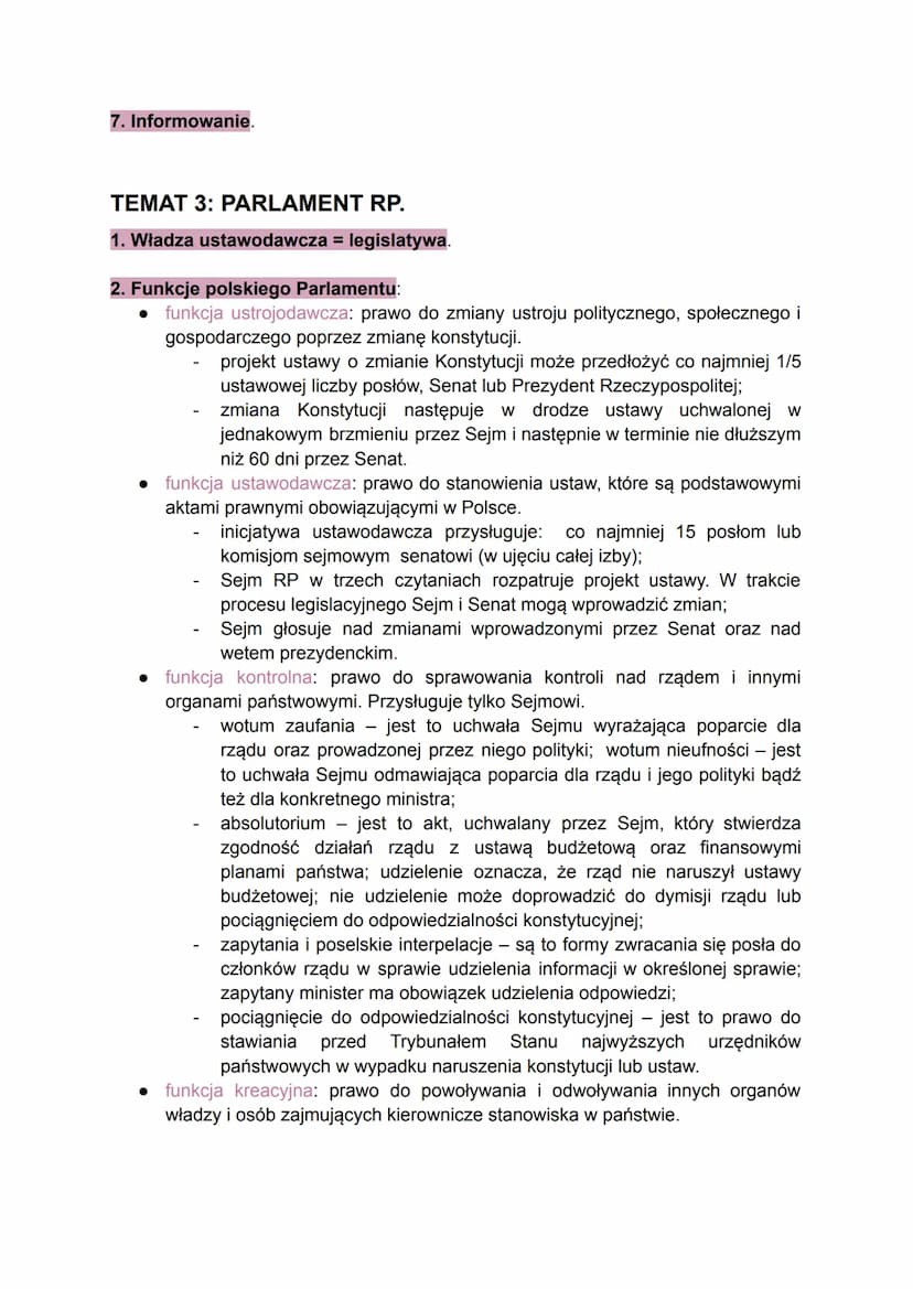 TEMAT 1: KONSTYTUCJA RP.
1. Jak zmieniała się Konstytucja?
1)KONSTYTUCJA 3 MAJA - 1791
Stanisław August Poniatowski; z bożej łaski.
2)KONSTY