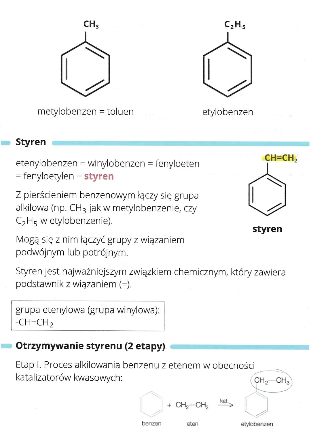metyloberzen
=
: TOLUEN
Metylobenzen (toluen) C6H5 CH 3 należy do węglowodorów
aromatycznych i jest homologiem benzenu - związki te należą
d