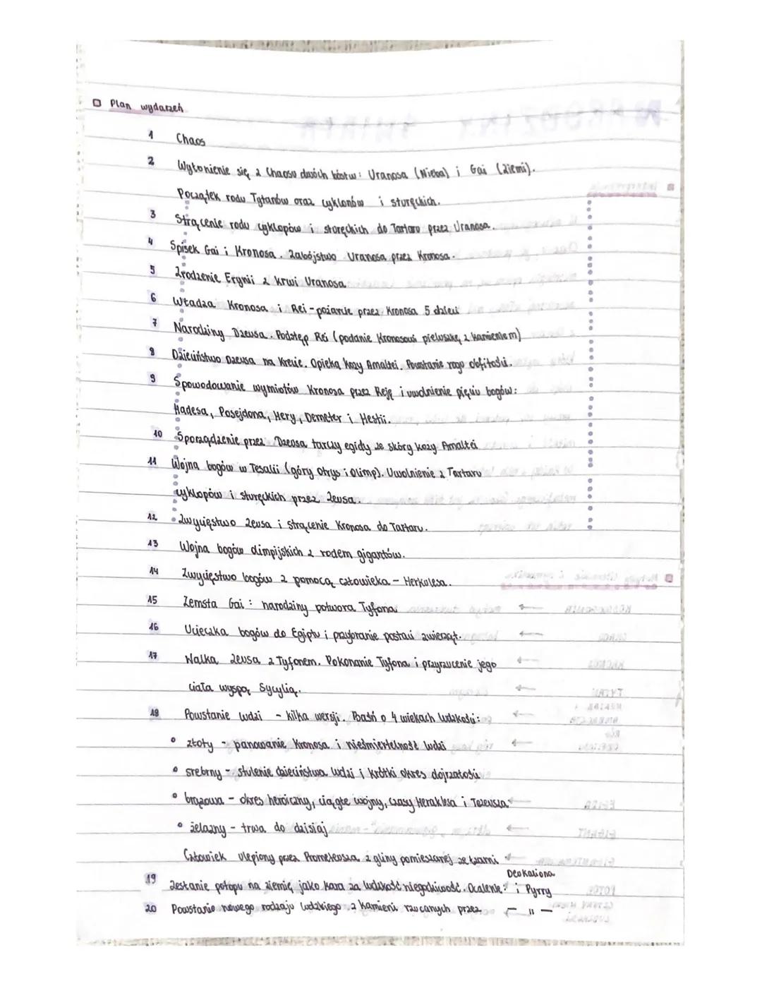 poradzing
□ Interpretacja
H mitologicanym opisie początku świata rzeczywistość wyłania się 2
• Chaosu, jej powstanie jest więc przypadkowe i