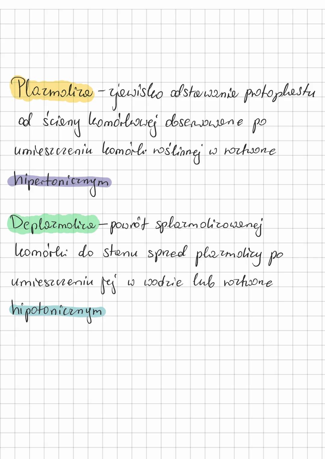 Osmowe - odmiene dyfuzji prostej
polegejo, ce ne preniknie wody prez błonę
я
biologiving
ч почням о
mniejszym stężenia
do почном о
stężeniu.