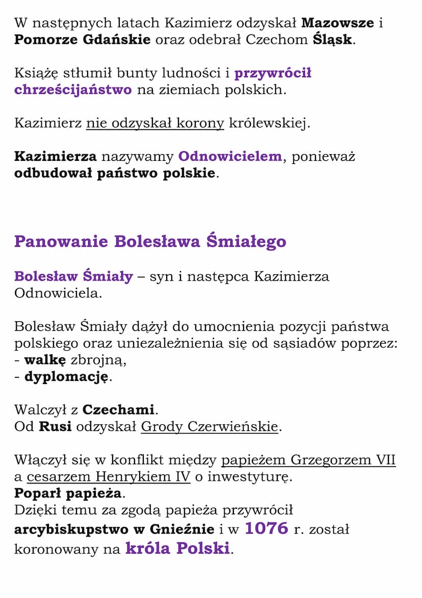Kryzys i odbudowa
państwa polskiego
Kryzys państwa pierwszych Piastów
Mieszko II - król Polski od 1025 r, młodszy z synów
Bolesława Chrobreg