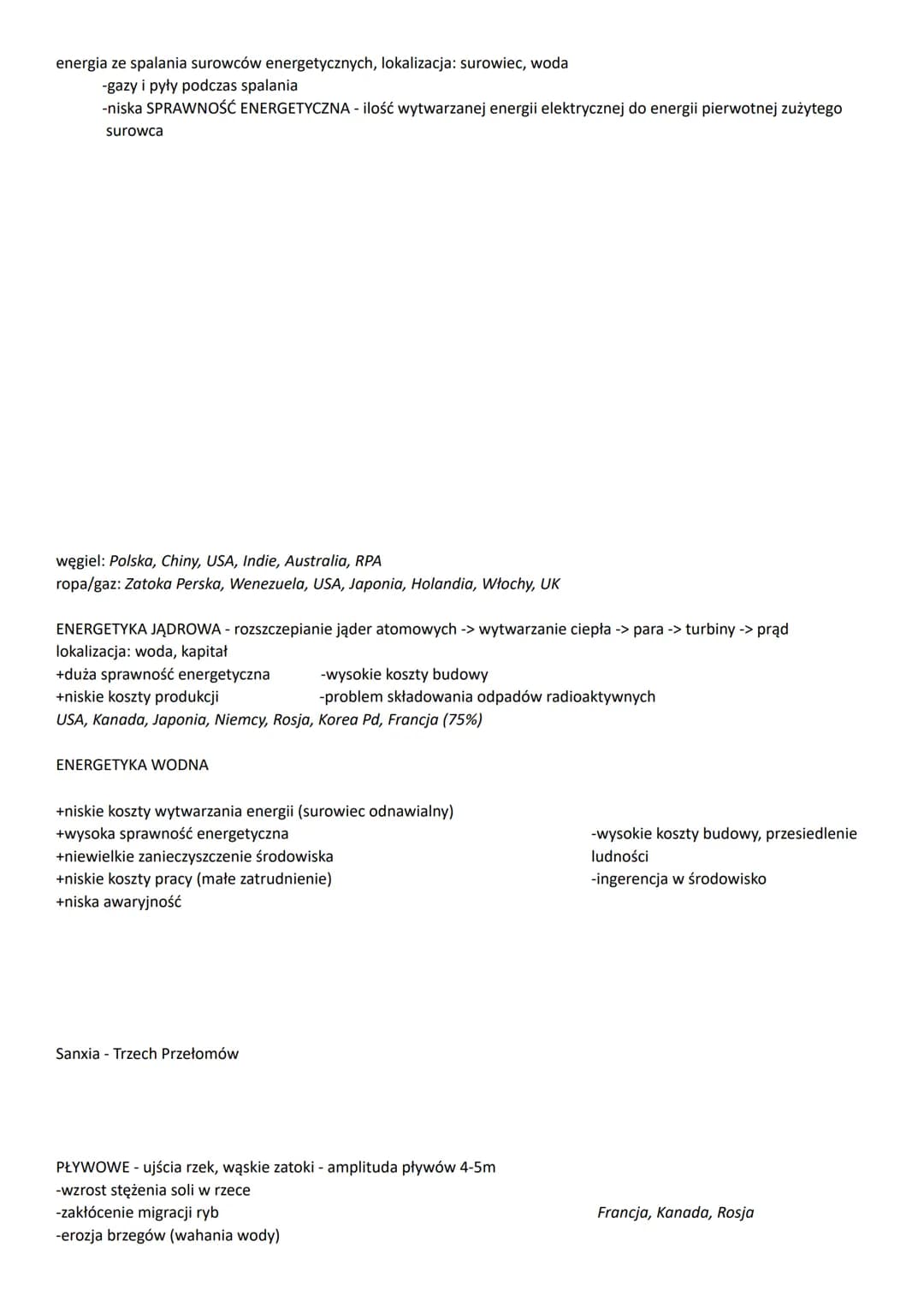 ENERGETYKA - pozyskiwanie, przetwarzanie, gromadzenie, przesyłanie energii
ENERGIA PIERWOTNA - ENERGIA WTÓRNA - elektryczna, mechaniczna, ci