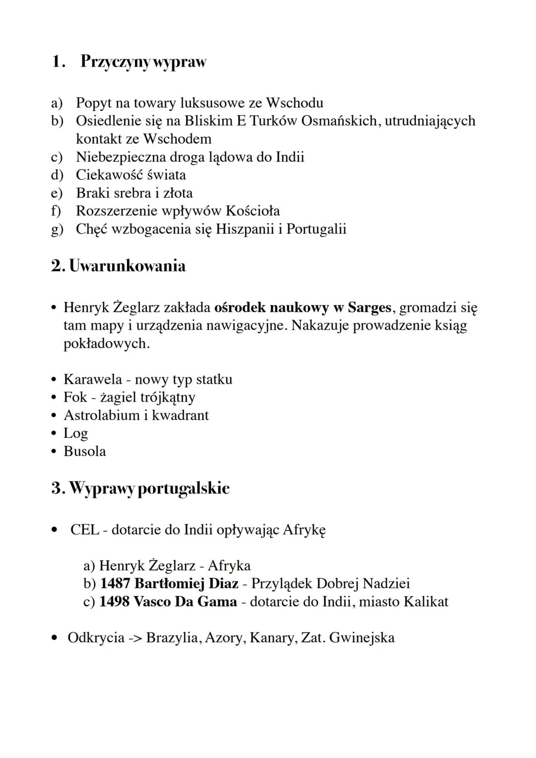 WIELKIE ODKRYCIA GEOGRAFICZNE
Zagadnienia
1. Przyczyny wypraw
2.
Uwarunkowania wypraw
3. Przebieg wypraw portugalskich
4. // hiszpańskich
5.