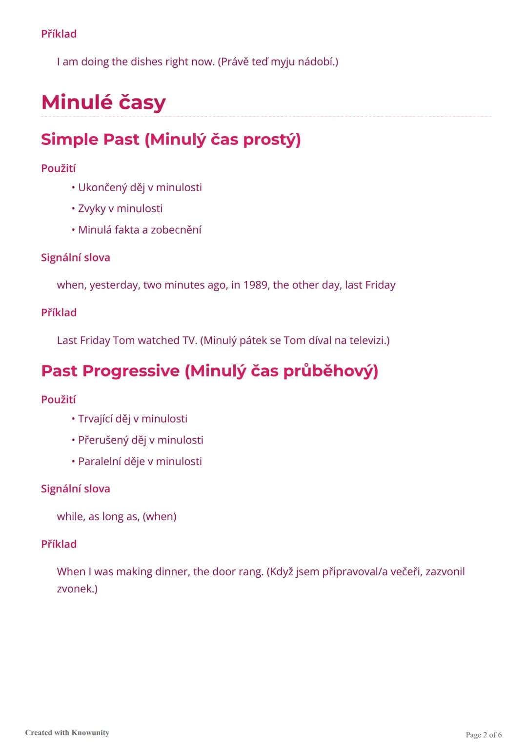 Přehled anglických časů
Kompletní přehled anglických časů s vysvětlením jejich použití, signálními slovy a příklady
pro snadné pochopení a u