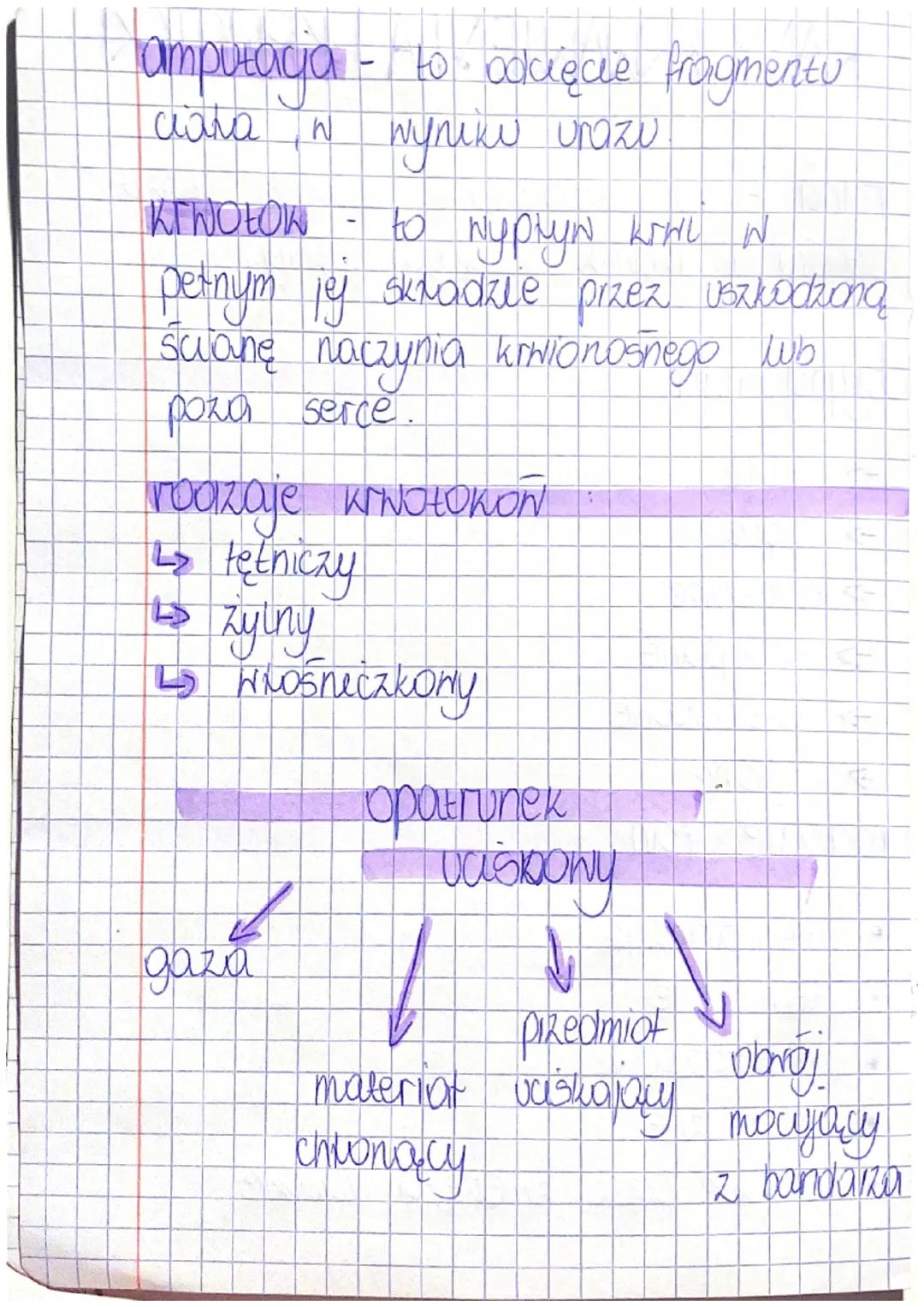 # RANY, KRWAWIENIA I KRINOTOKI

rana - to uszkodzenie wskutek urozw
skory i twanek leżących grębiej.

## typy ran

-> kiute

> cięte

> thuc