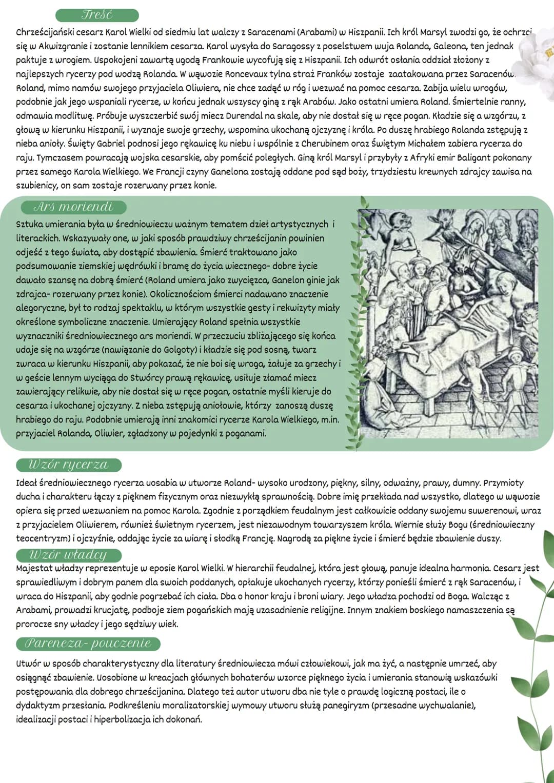 Pieśń o Rolandzie
Geneza
Pieśń powstała w XI w., jej autor jest anonimowy. Utwór nawiązuje do autentycznych wydarzeń i postaci, jednak nie
p