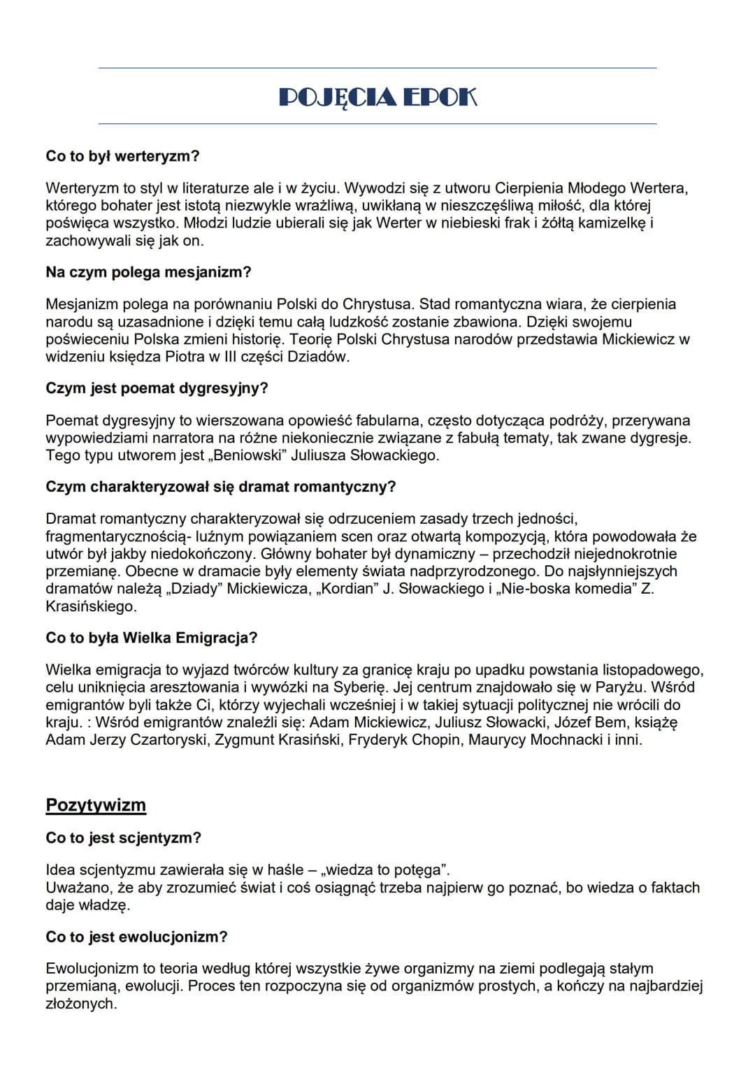 POJĘCIA EPOK
Starożytność
Co to jest mit?
Mit to opowieść o bogach i bohaterach starożytnych Greków i Rzymian. Tłumaczyły zjawiska
przyrody,