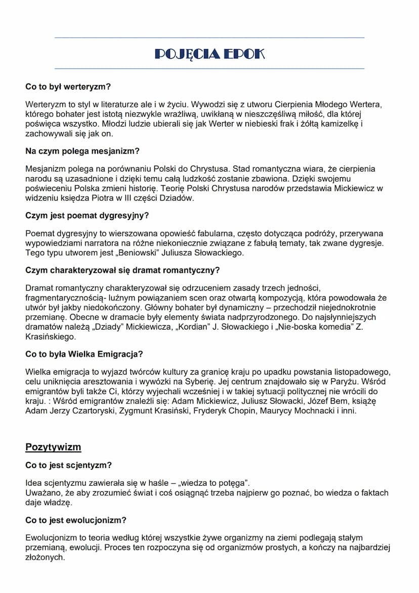POJĘCIA EPOK
Starożytność
Co to jest mit?
Mit to opowieść o bogach i bohaterach starożytnych Greków i Rzymian. Tłumaczyły zjawiska
przyrody,