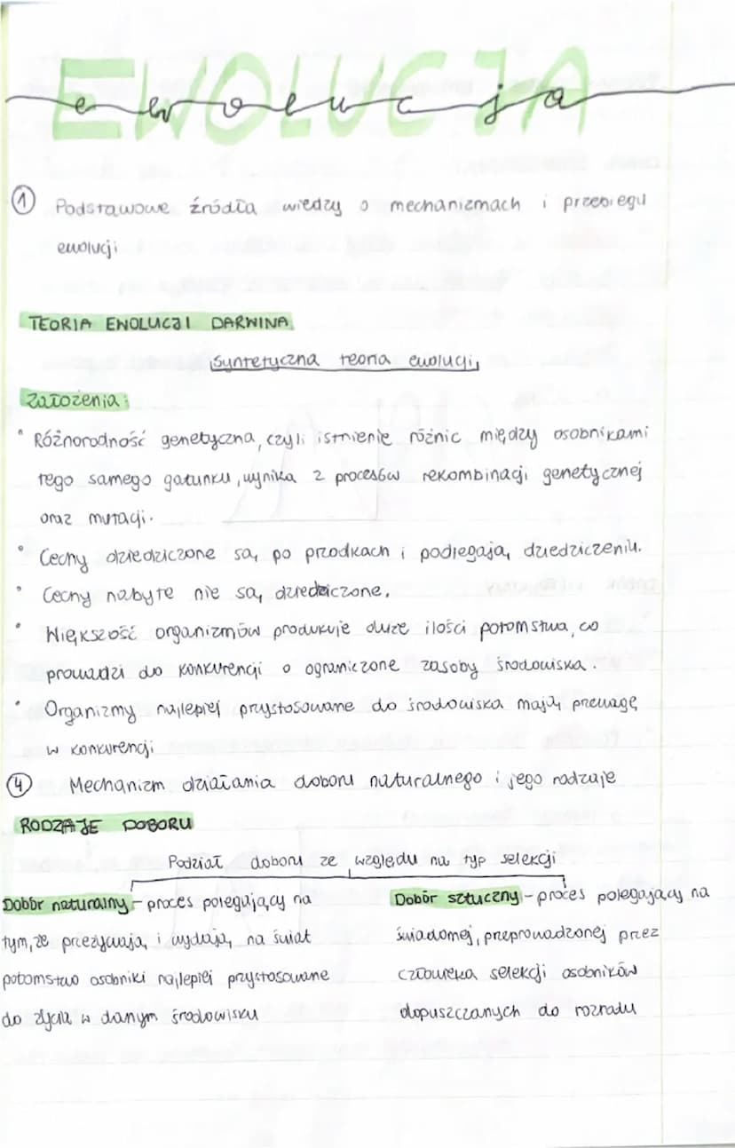 wolucjonizu
Podstawowe źródła wiedzy o mechanizmach i przebiegu.
ewolucji
Dowody ewolugi
Ewolucja biologiczna - proces stopniowych, kierunko