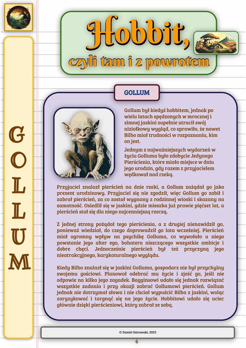 Ogólne
informacje
Autor:
J.R.R. Tolkien
(John Ronald
Reuel Tolkien)
Tytuł
oryginału:
The Hobbit or
There and Back
Again
Rok wydania:
1937 r.