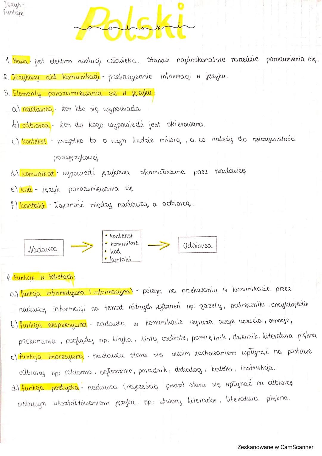 Jazigh-
funkge
Rohann
1. Mowa - jest efektem ewolucji człowieka. Stanovi najdoskonalsze narzędzie porozumienia się.
2. Językowy akt komunika