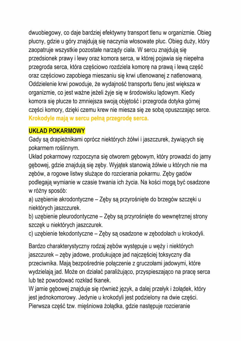 T: Gady - pierwsze owodniowce.
Są to pierwsze zwierzęta przystosowane w pełni do życia w środowisku
lądowym. Niektóre gatunki są wtórnie prz