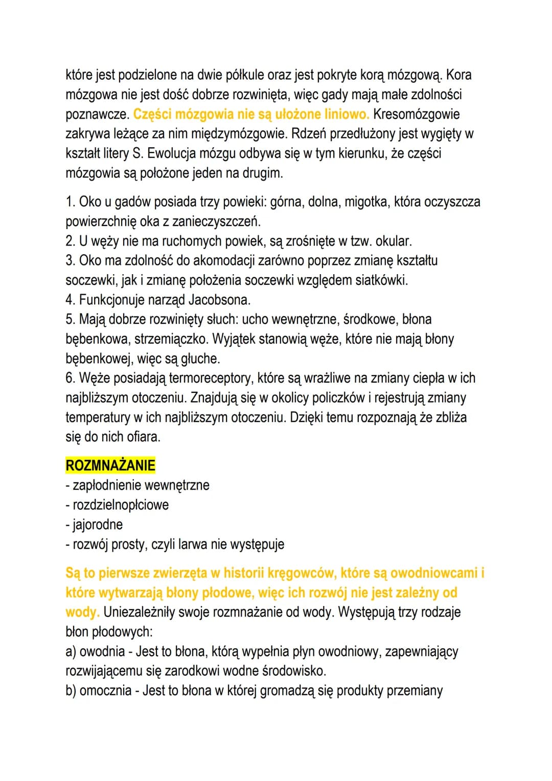 T: Gady - pierwsze owodniowce.
Są to pierwsze zwierzęta przystosowane w pełni do życia w środowisku
lądowym. Niektóre gatunki są wtórnie prz