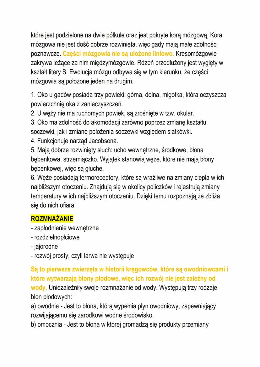 T: Gady - pierwsze owodniowce.
Są to pierwsze zwierzęta przystosowane w pełni do życia w środowisku
lądowym. Niektóre gatunki są wtórnie prz