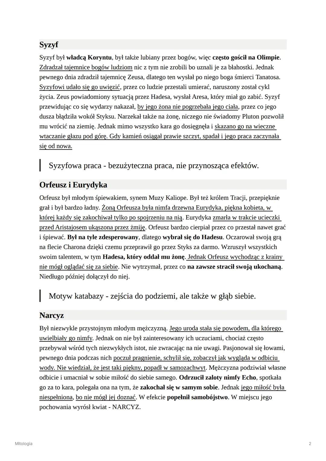 Mitologia
Mitologia
Mit
Opowieść o bogach, herosach, bohaterach i nadnaturalnych wydarzeniach. Porusza tematykę
powstania świata, bytu, życi