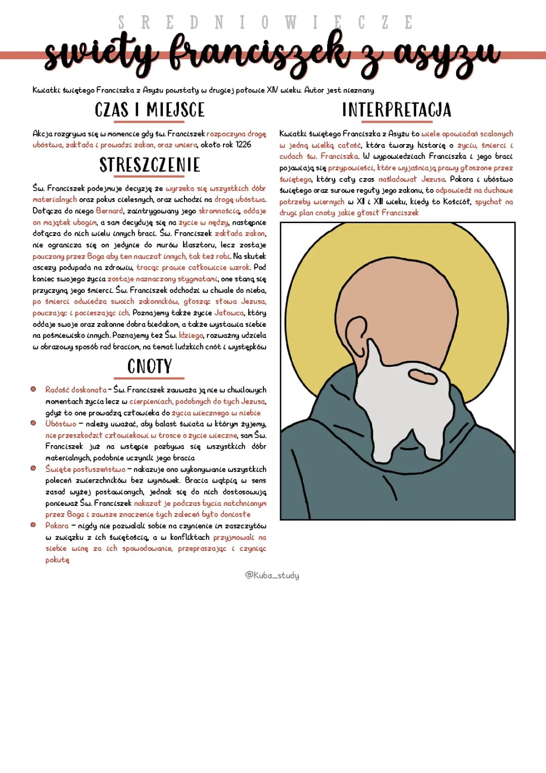 Św. Franciszek z Asyżu - Najważniejsze Informacje i Biografia dla Dzieci