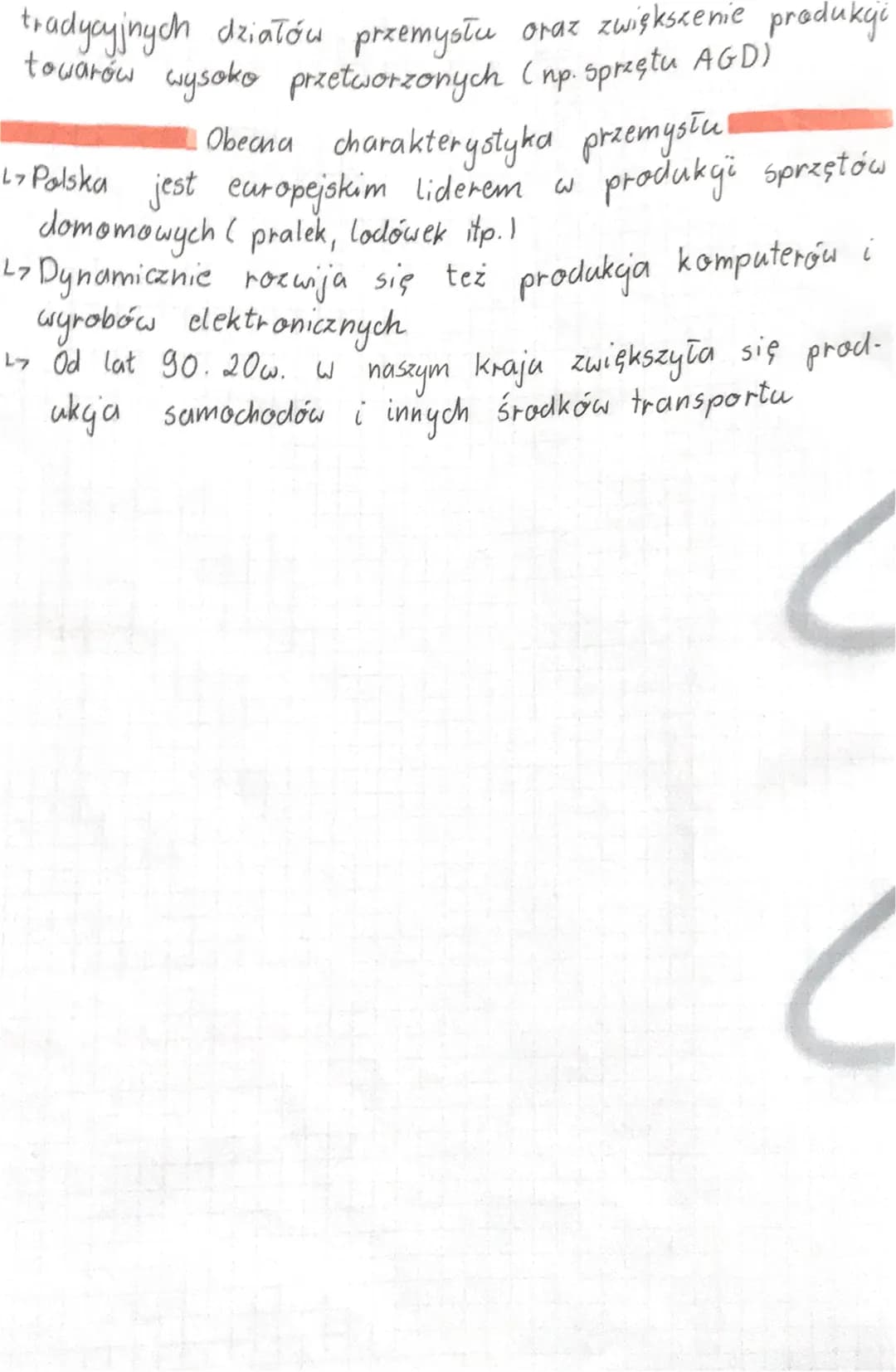 Zmiany w w przemyśle
Rola przemysłu w gospodarce
17 Przemysł obejmuje:
wydobywanie surowców mineramych
zetwarzanie surowców na produkty
gosp