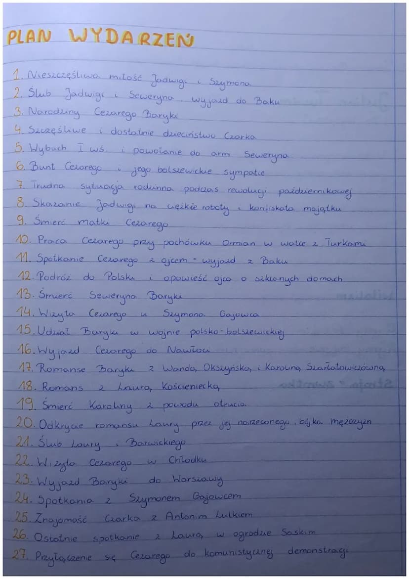 Lekcja
L
Temat: Cezary Baryka, rewolucja i dojrzewanie
GENEZA
Powieść powstała
związana jest
niepodległości po 123-letniej niewol. Pomysł
W 