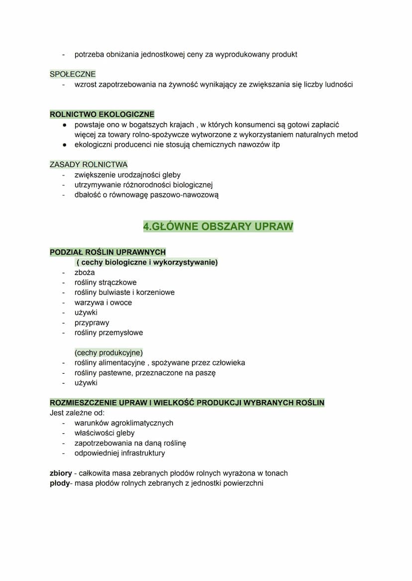 1. CZYNNIKI ROZWOJU ROLNICTWA
CZYNNIKI PRZYRODNICZE
•
warunki klimatyczne
• żyzność gleb
•
warunki wodne
ukształtowanie powierzchni
CZYNNIKI