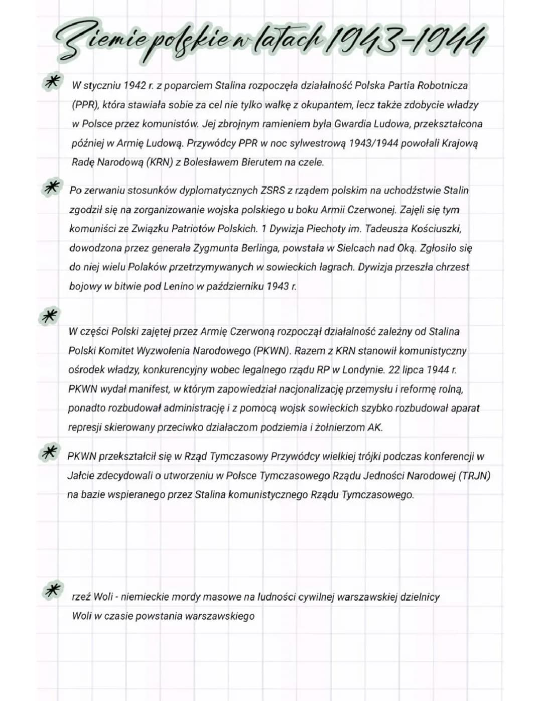 1943-1944: Co się wydarzyło w Polsce? Najważniejsze informacje!