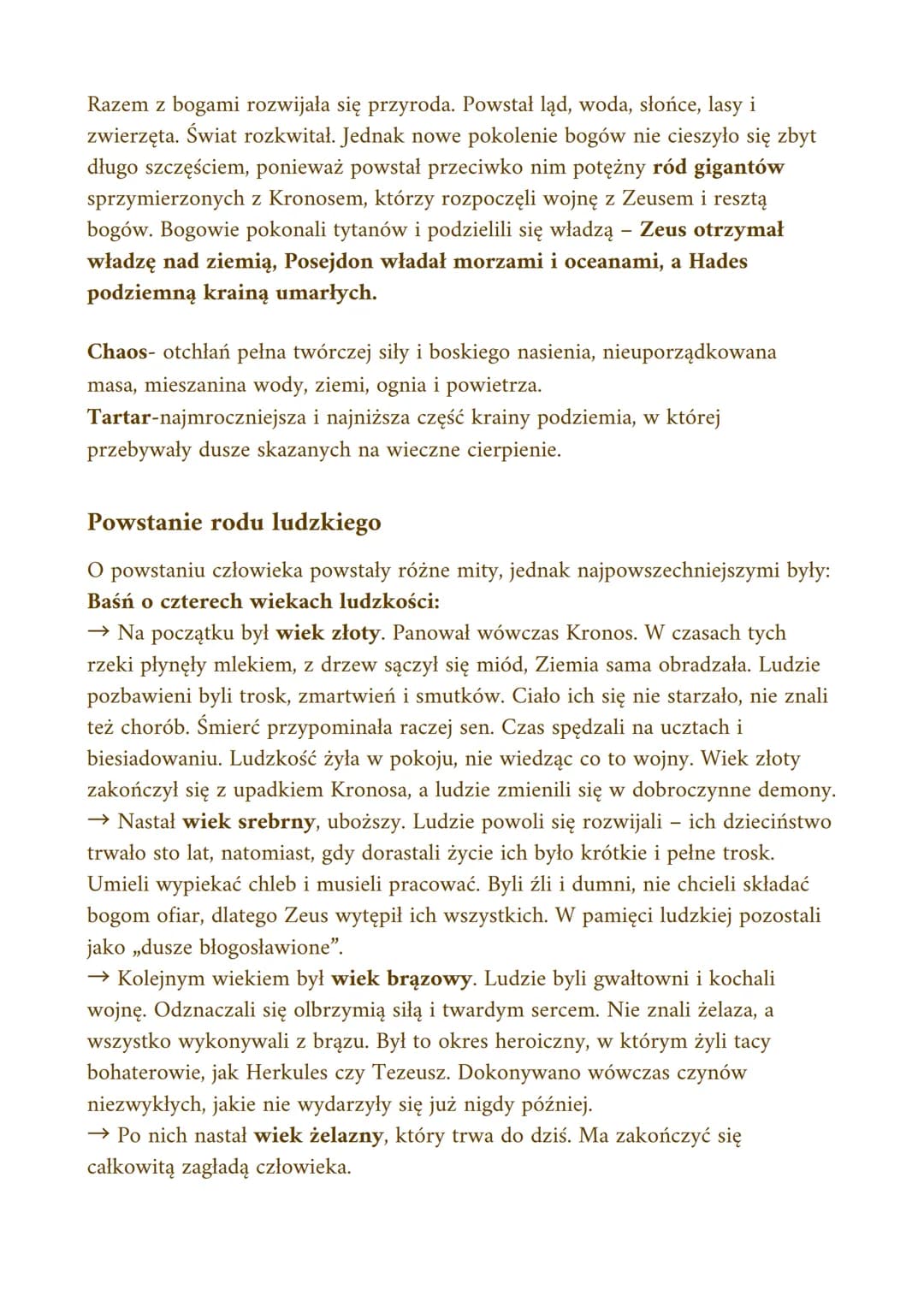 Mitologia
Mitologia grecka- zbiór mitów opowiadających o powstaniu świata, bogach i
herosach
Topos- utrwalony motyw powtarzający się w dzieł