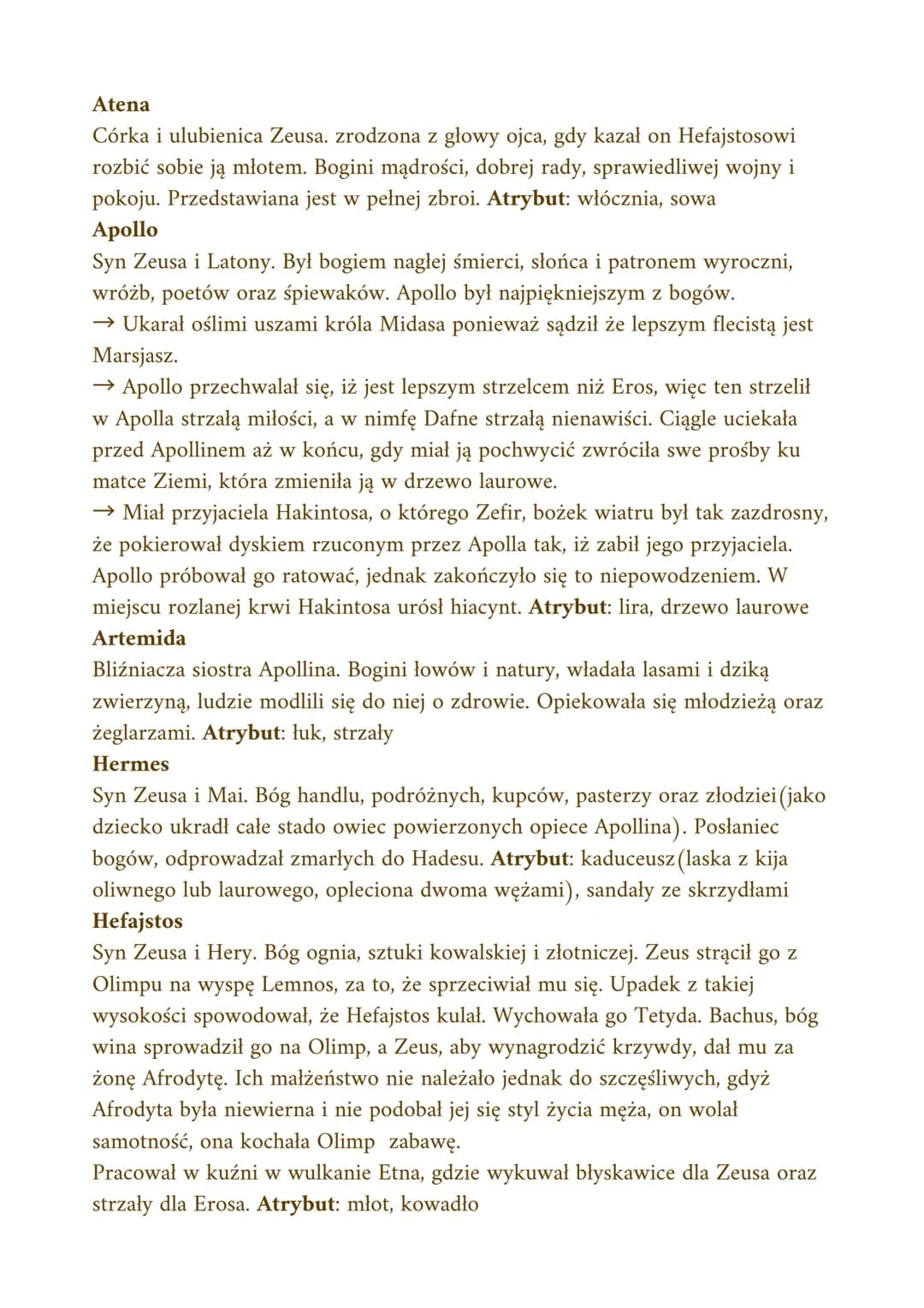 Mitologia
Mitologia grecka- zbiór mitów opowiadających o powstaniu świata, bogach i
herosach
Topos- utrwalony motyw powtarzający się w dzieł