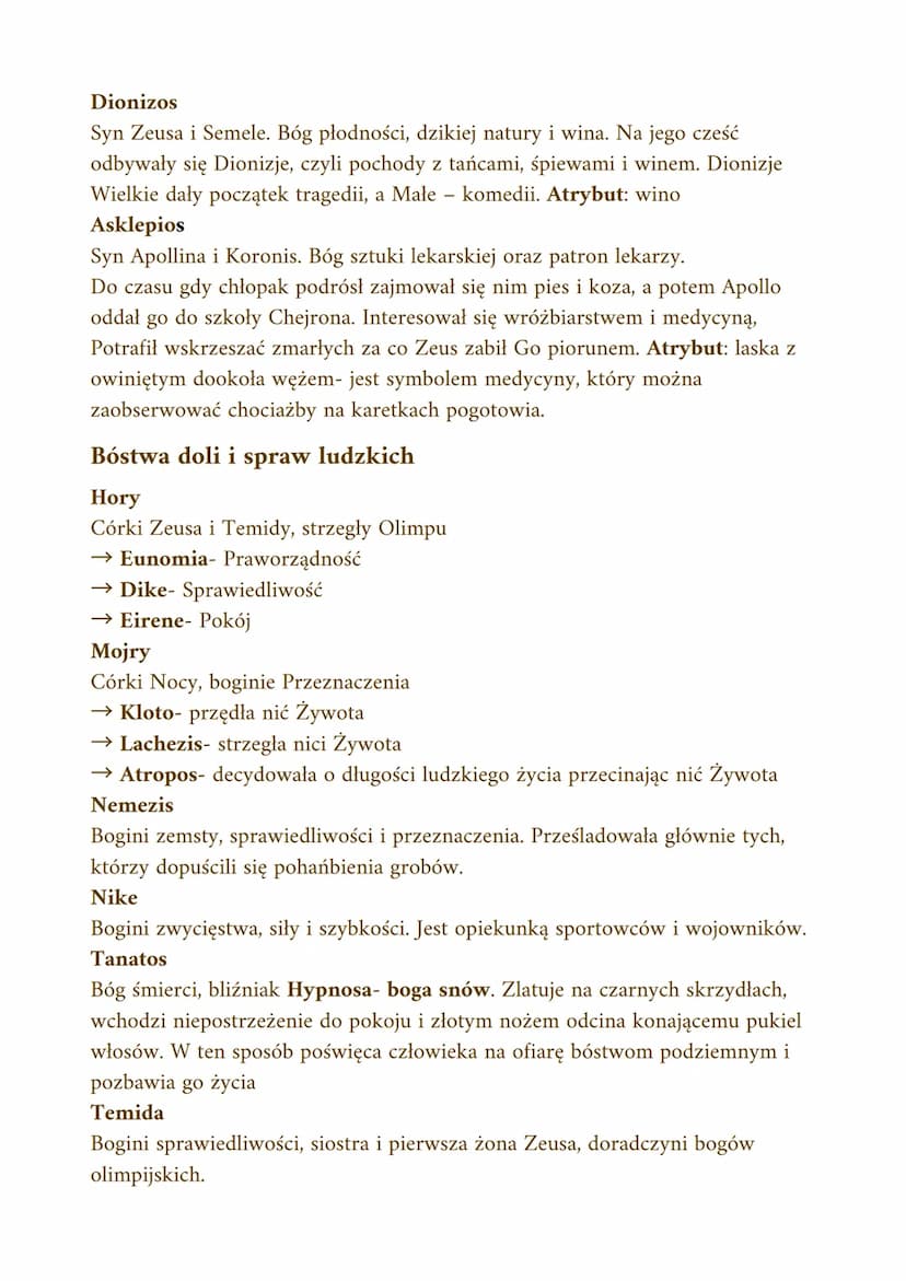 Mitologia
Mitologia grecka- zbiór mitów opowiadających o powstaniu świata, bogach i
herosach
Topos- utrwalony motyw powtarzający się w dzieł