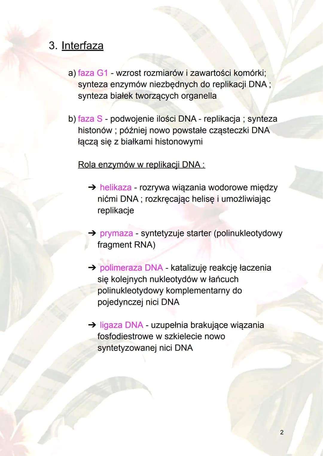 Cykl komórkowy i apoptoza
1.Cykl komórkowy - ogół procesów rozwoju
komórek; wzrost i jego podział.
2.Fazy cyklu komórkowego :
a) interfaza -