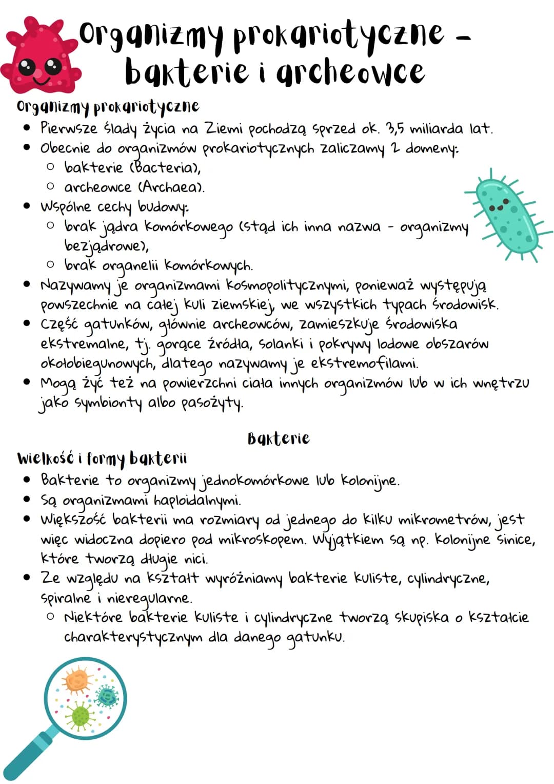 --- OCR Start ---
Organizmy prokgriotyczne -
bakterie i grcheowce
Organizmy prokgriotyczne
• Pierwsze ślady życia na Ziemi pochodzą sprzed o
