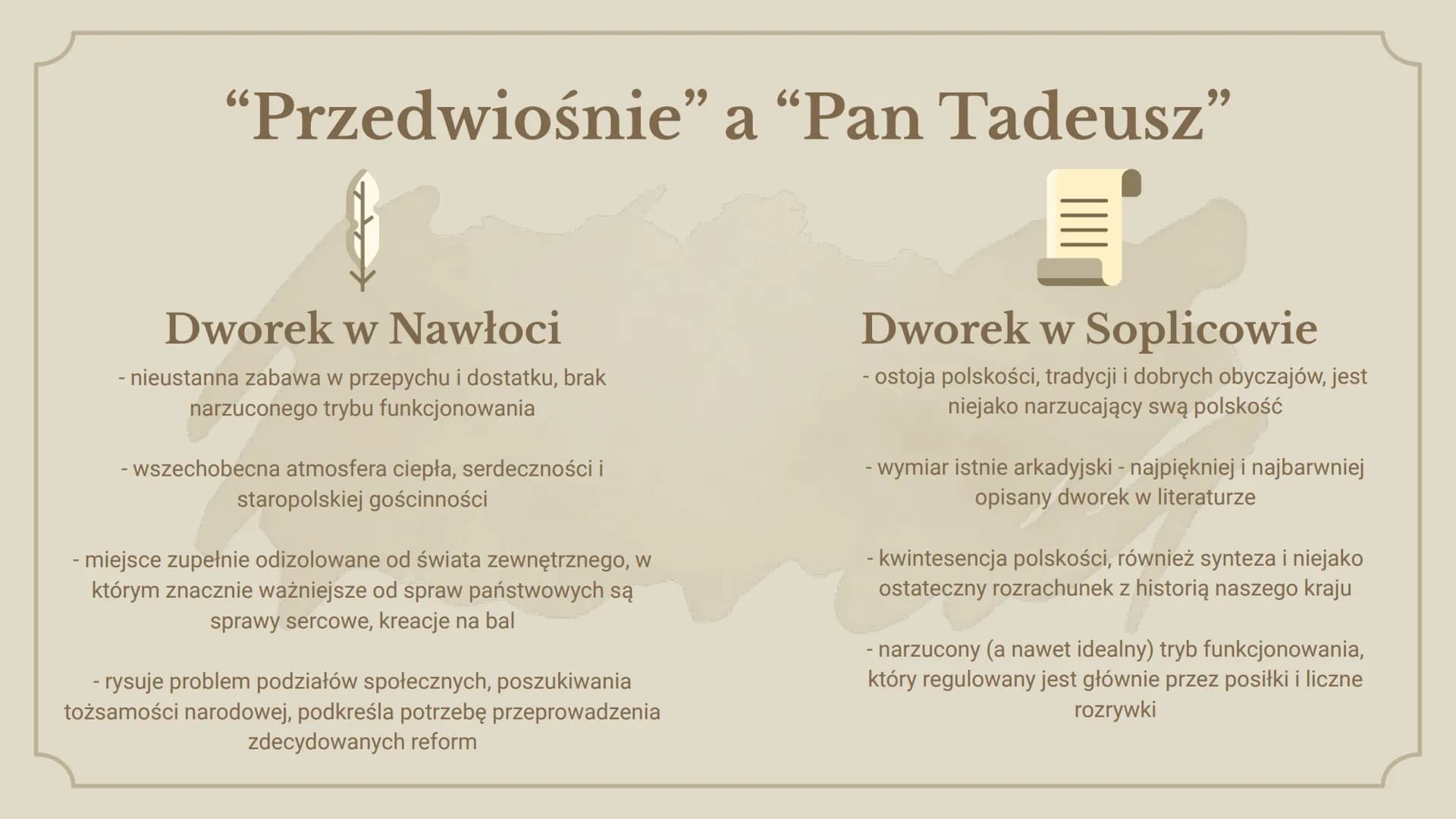 +
+
MOTYW
dworku
Helena Gądek
Eliza Kaczmarek +
x
II
H
+
Dworek szlachecki
przepiękne opisy przyrody, wystroju
wnętrz, architektury
miejsce 