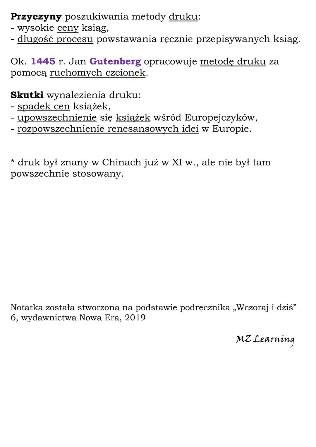 Renesans - narodziny
nowej epoki
Kl 6, NE
Odrodzenie = renesans to okres w kulturze europejskiej
XV-XVI w. nawiązujący do wzorców kultury an