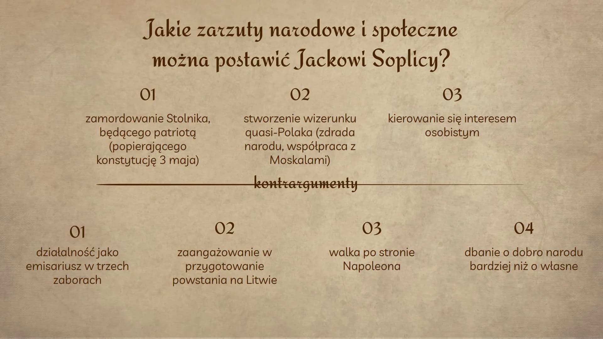(0)
(O)
Jacek Soplica
Dzieje i charakterystyka
Helena Ggdek
Eliza Kaczmarek
AISII Wprowadzenie
Jacek Soplica/ksiądz Robak - główny
bohater, 